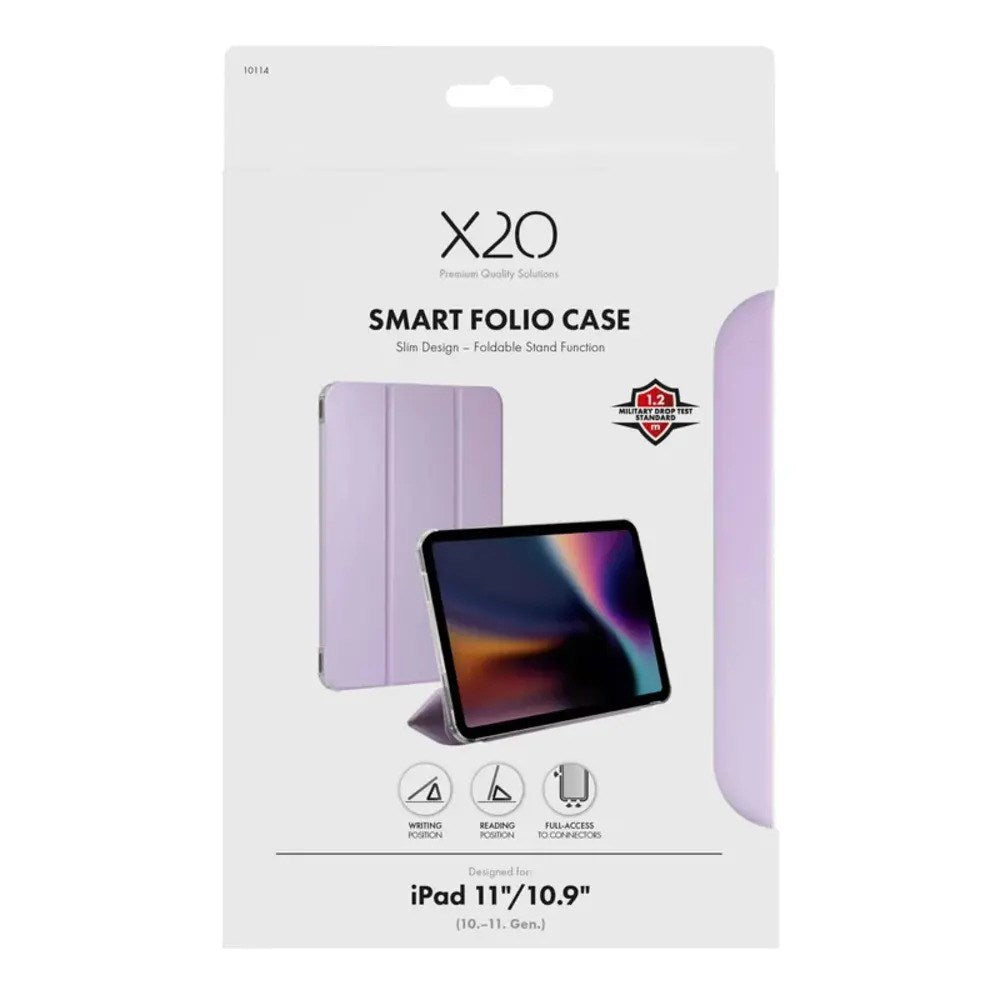 iPad 11" (2026 / 2025) / 10.9" (2024 / 2022) X2O Smart Folio Fodral - Lila
