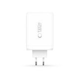Tech-Protect 240W Väggladdare m. 3x USB-C & 1x USB-A - Vit