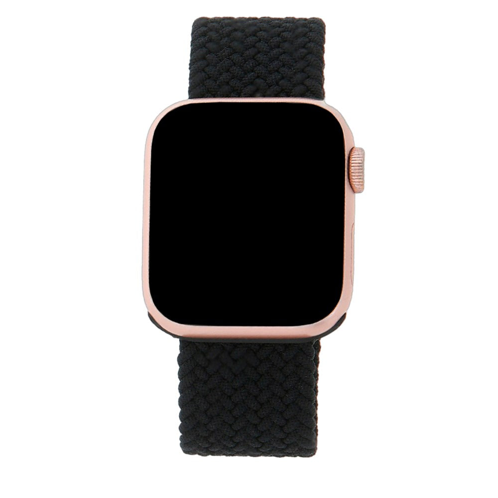 Apple Watch (38/40/SE/41/42mm) Elastiskt Tyg Smartwatch-rem - Storlek S - Svart