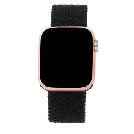 Apple Watch (42/44/SE/45/46/49mm) Elastiskt Tyg Smartwatch-rem - Storlek L - Svart