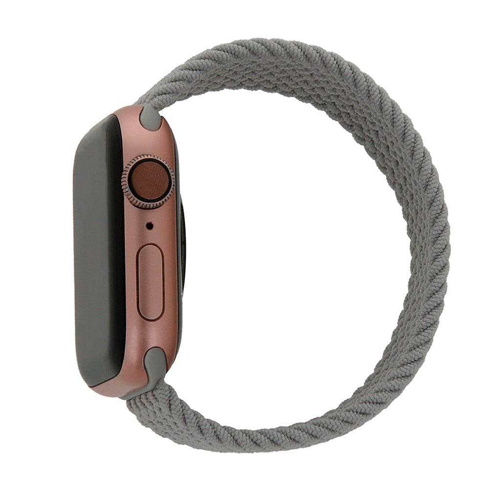 Apple Watch (42/44/SE/45/46/49mm) Elastiskt Tyg Smartwatch-rem - Storlek L - Grå