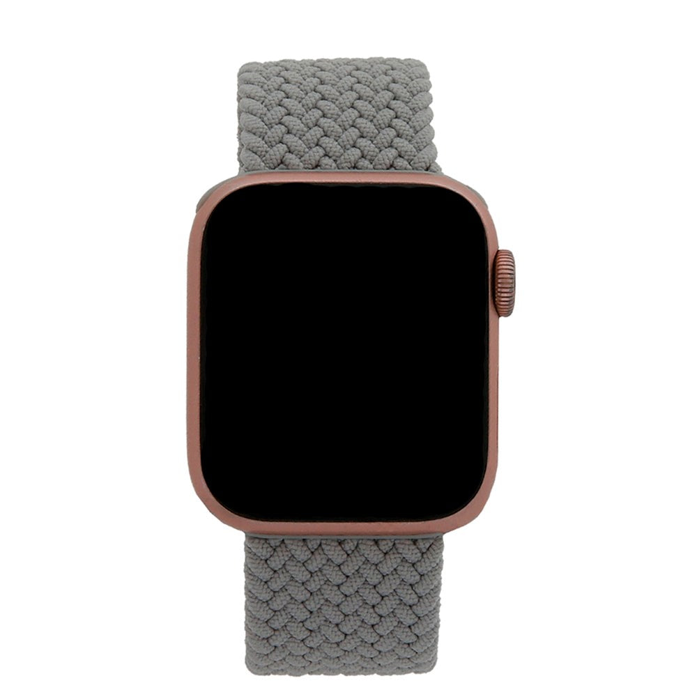 Apple Watch (38/40/SE/41/42mm) Elastiskt Tyg Smartwatch-rem - Storlek S - Grå