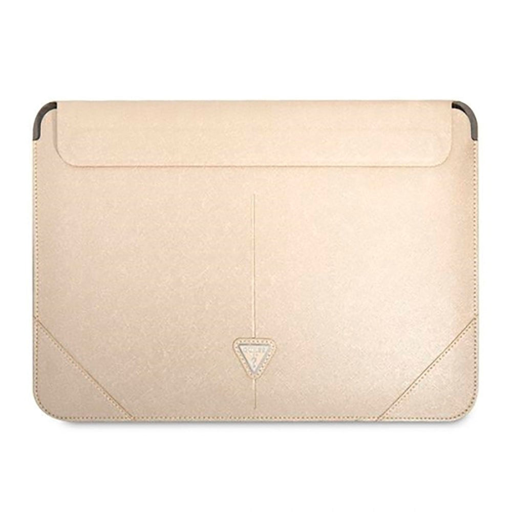 MacBook 13-14" Guess Protective Sleeve (33 x 23 Cm) - Saffiano Triangle - Beige