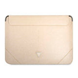 MacBook 13-14" Guess Protective Sleeve (33 x 23 Cm) - Saffiano Triangle - Beige