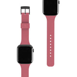 Apple Watch (42/44/SE/45/46/49mm) UAG [U] Aurora Silikonv Rem - Dusty Rose