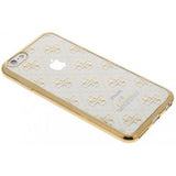 iPhone 6/6s Guess Signature Heard - Transparent Skal TPU - Guld