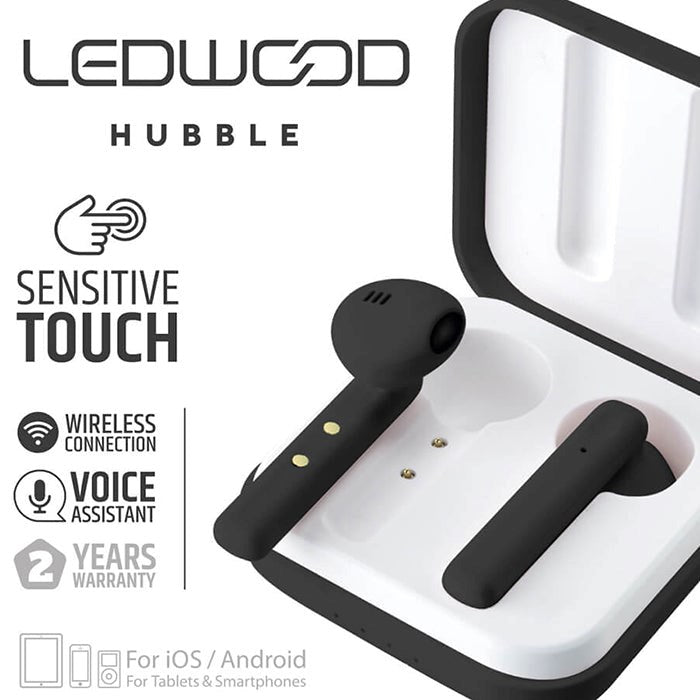 LEDWOOD Hubble True Wireless Headset In-Ear Hörlurar med Mikrofon - Svart