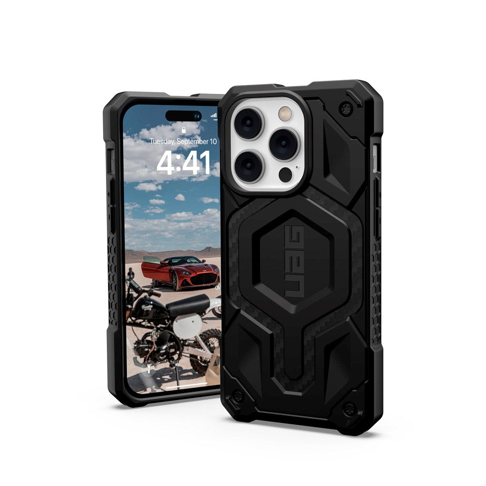 iPhone 14 Pro UAG MONARCH Pro Series Skal - MagSafe Kompatibel - Carbon FIber / Black