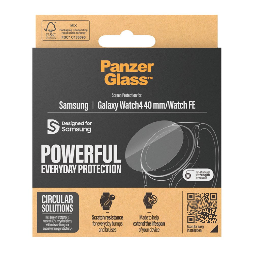 PanzerGlass Samsung Galaxy Watch 4 / FE (40mm) Skärmskydd Härdat Glas - Genomskinlig