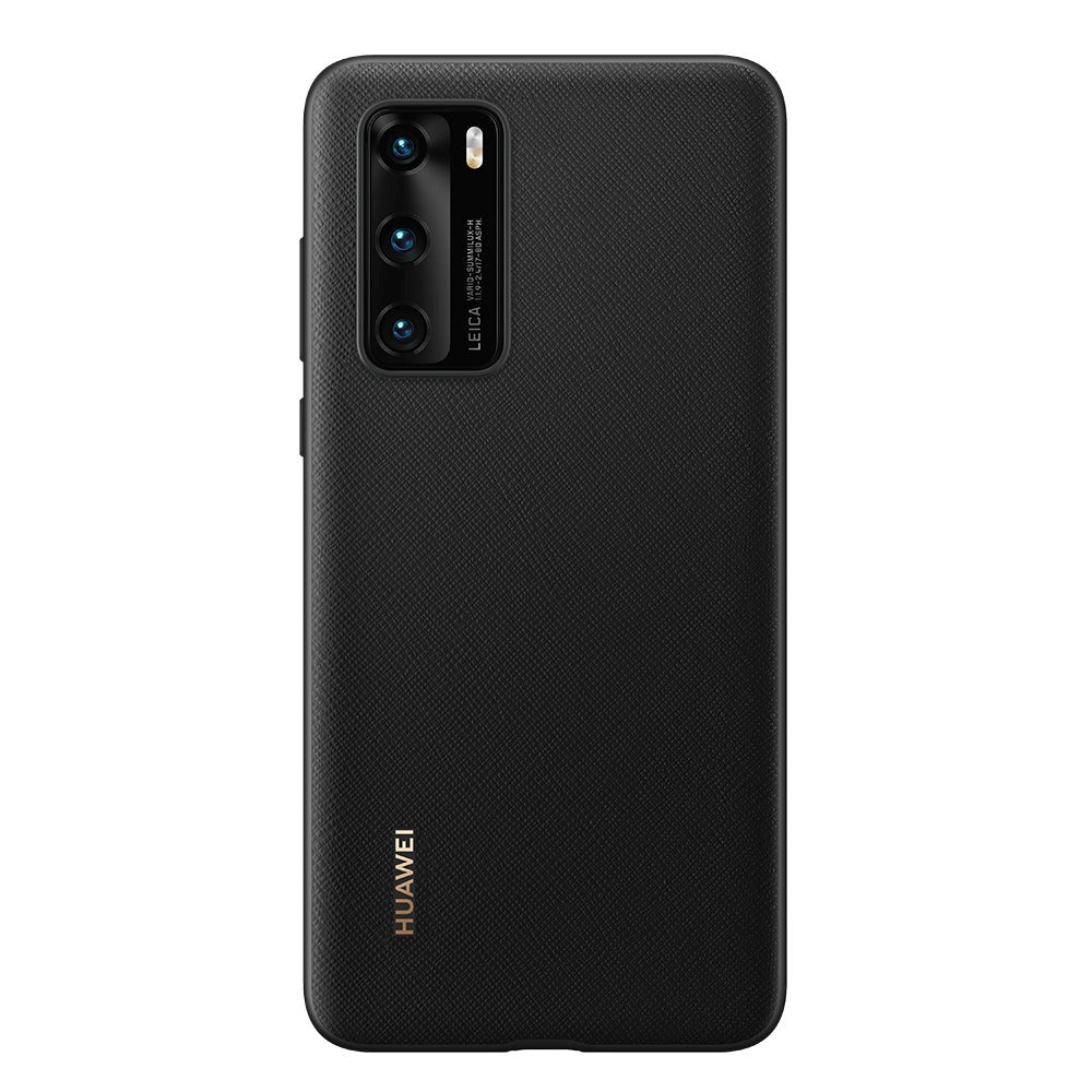 Original Huawei P40 PU-skal - Svart