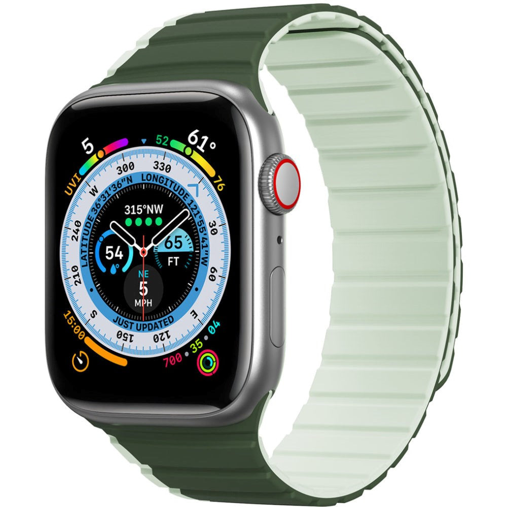 Apple Watch (42/44/SE/45/46/49mm) DUX DUCIS LD-Series Magnetisk Rem Silikon - Grøn