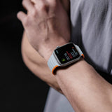 Apple Watch (42/44/SE/45/46/49mm) DUX DUCIS LD-Series Magnetisk Rem Silikon - Grå / Orange