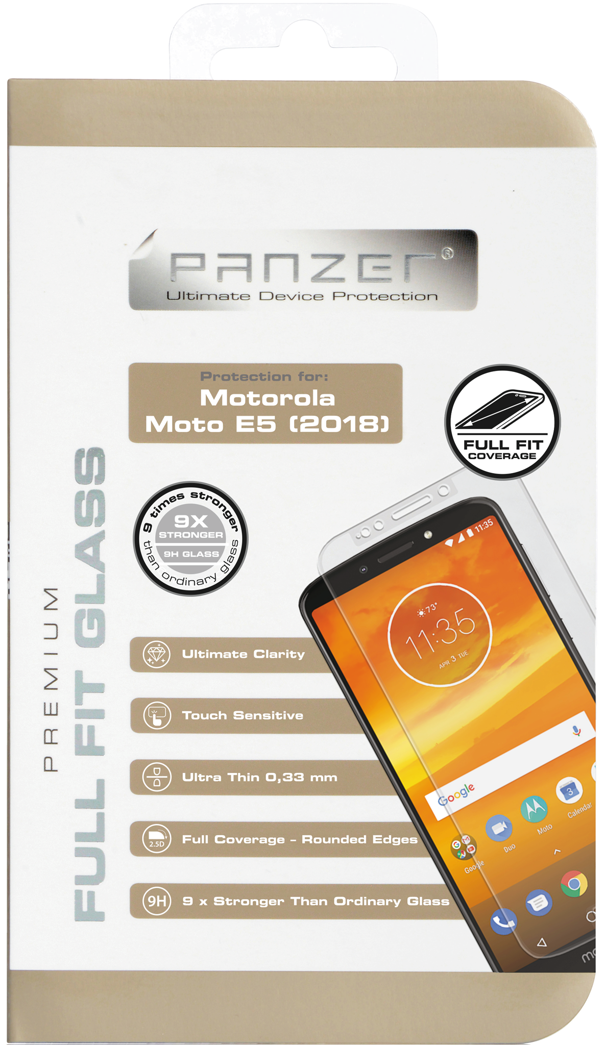 PANZER Full-Fit Glass Motorola Moto G6 Play / Moto E5 Tempered Glass Protective Film Transparent '