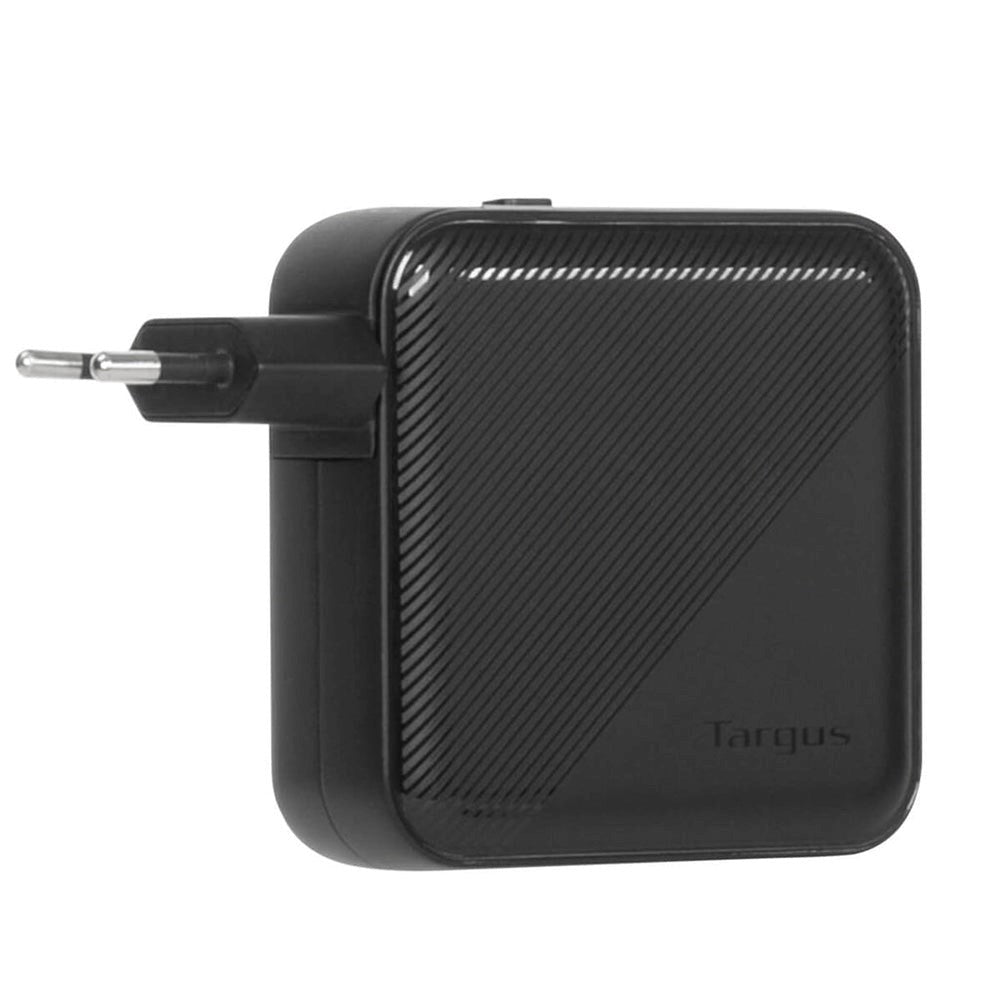 Targus 100W GaN PD Väggladdare med 2 x USB-C, 2 x USB-A och Reseadaptrar - Svart