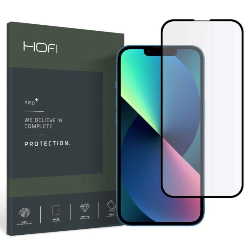 iPhone 13 /13 Pro HOFI Premium Pro+ Skärmskydd - Skalvänligt - Svart