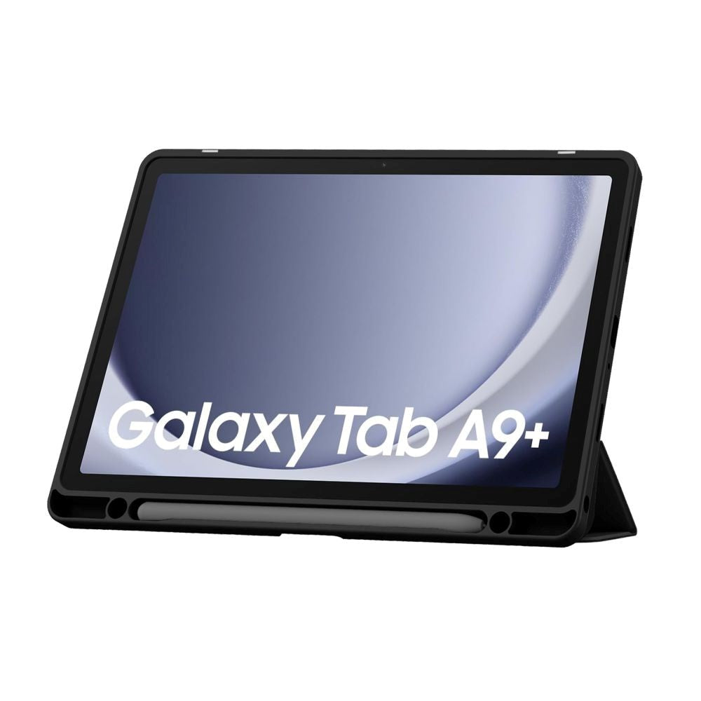 Samsung Galaxy Tab A9+ (Plus) Tech-Protect SC Hybrid Fodral med Stylus Pen Hållare - Svart / Genomskinlig