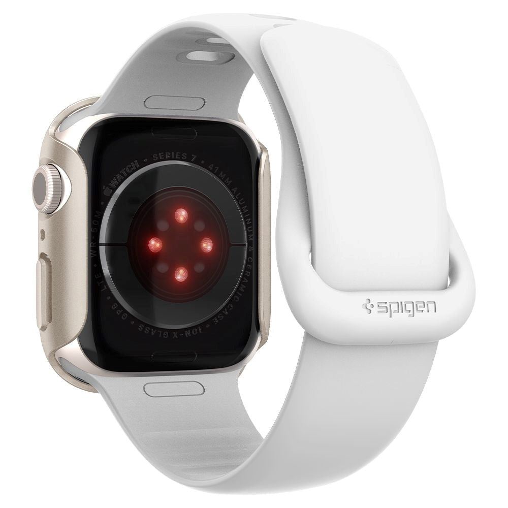 Apple Watch 7/8/9 (41mm) Spigen Thin Fit Skal - Starlight