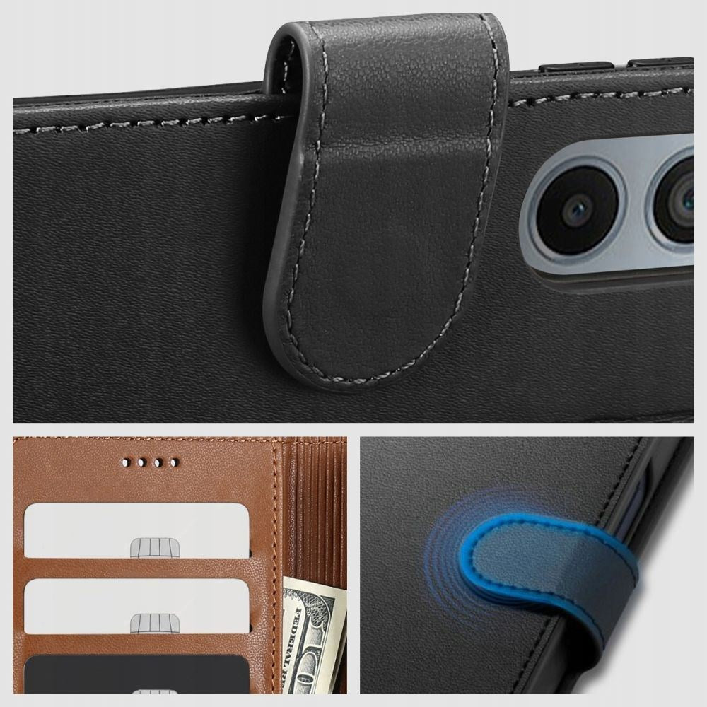 Samsung Galaxy A34 (5G) Tech-Protect Flip Wallet m. Plånbok - Brun