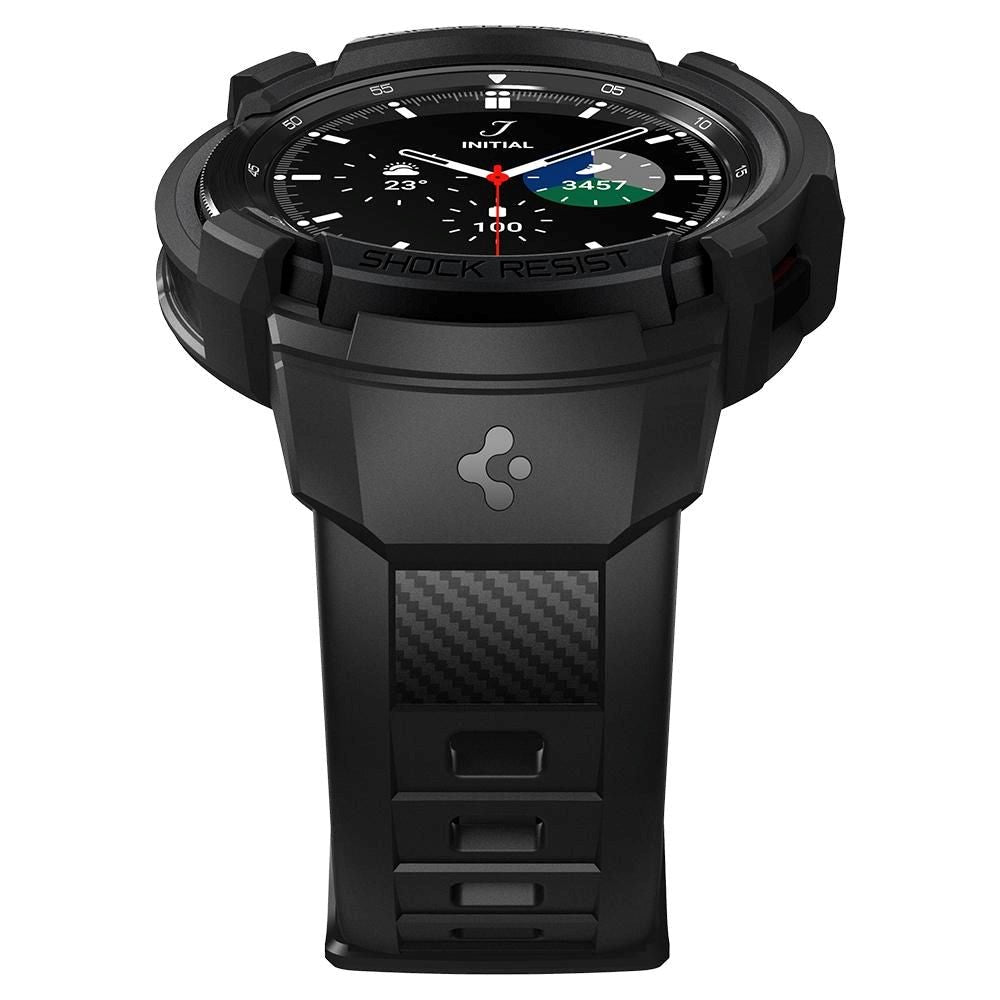 Samsung Galaxy Watch 4 Classic (46mm) Spigen Rugged Armor Pro Case - Skal med Rem - Mattsvart