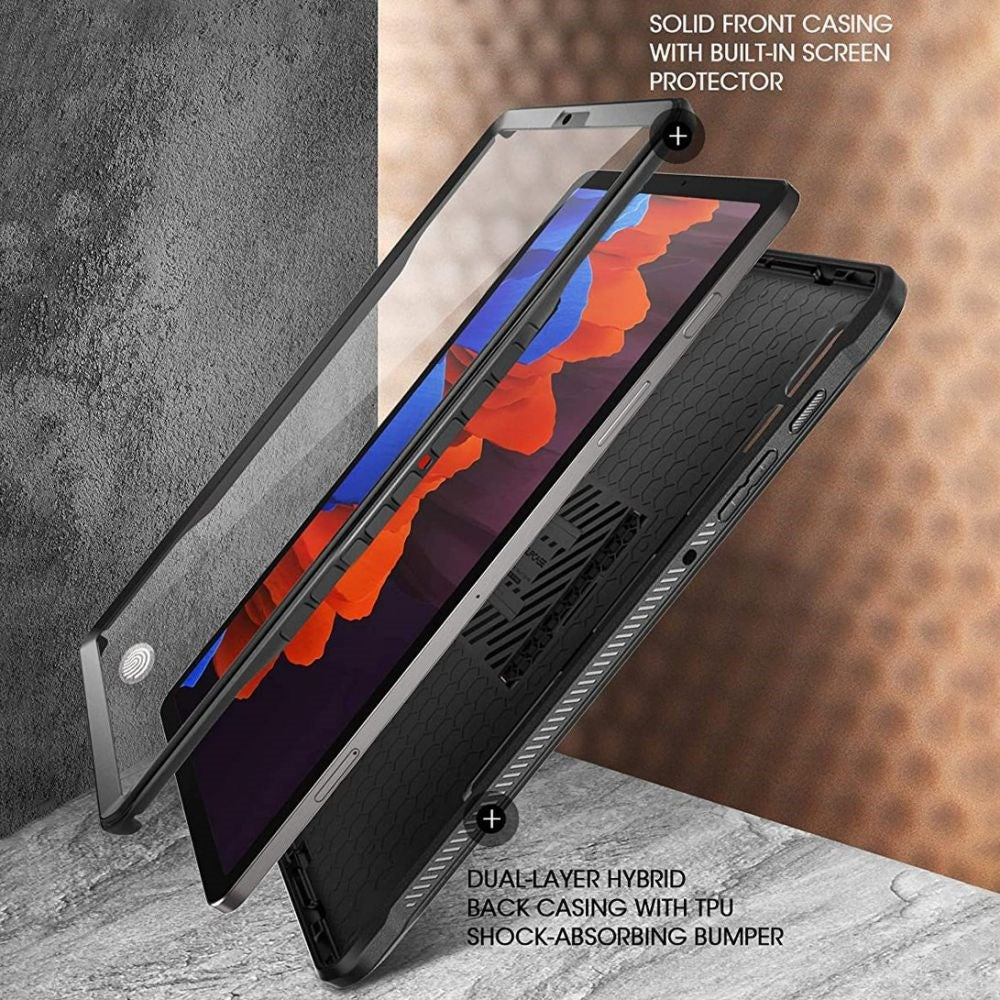 Samsung Galaxy Tab S7 / S8 SUPCASE Unicorn Beetle Pro Tåligt Skal med Skärmskydd - Svart