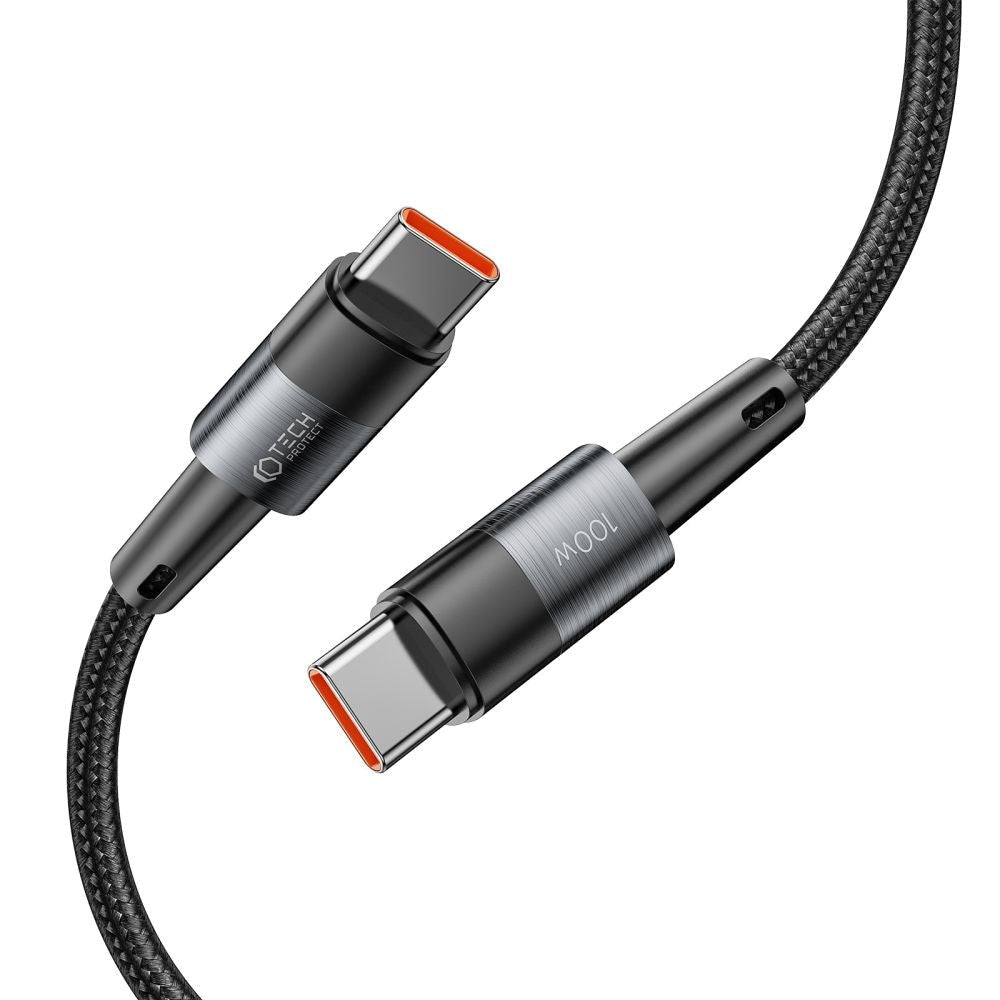 Tech-Protect Ultraboost USB-C till USB-C Kabel 100W/5A 2m - Svart