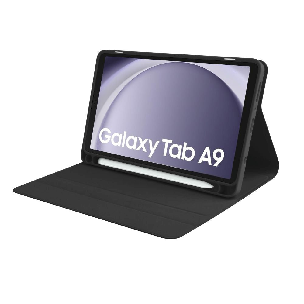 Samsung Galaxy Tab A9 Tech-Protect Keyboard Fodral med Pennhållare - Engelsk Layout - Svart