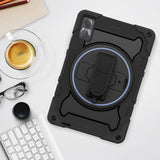 Xiaomi Redmi Pad SE Tech-Protect Solid360 Tough Case m. Skyddsfilm, Handhållare och Axelband - Svart