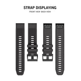 Universal Garmin 26mm QuickFit Rem Tech-Protect Smooth Strap - Svart