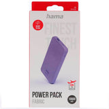 HAMA 15W PowerBank - 1 x USB-C / 1 x USB-A - 10 000 mAh - Lila