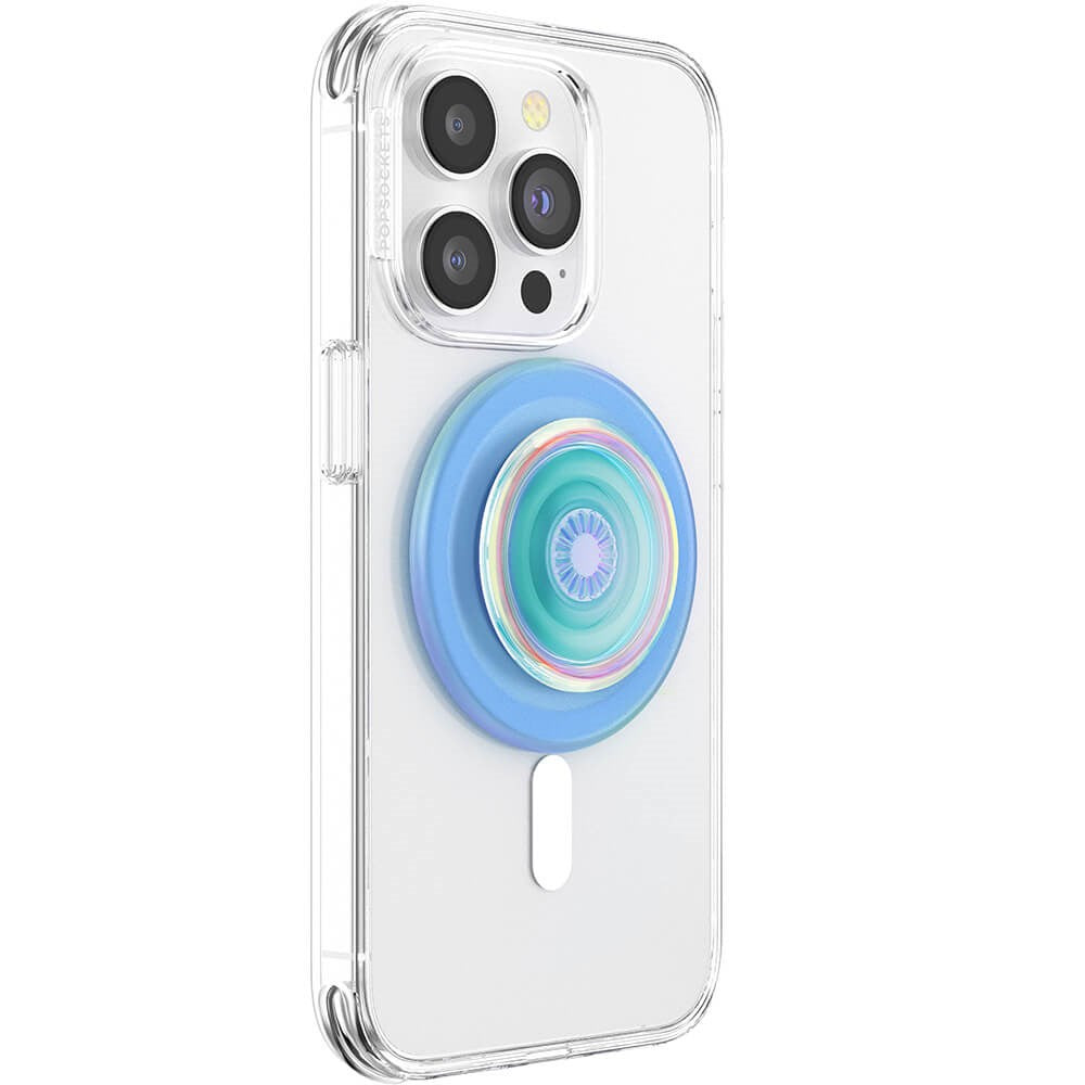 POPSOCKETS PopGrip Opalescent Blue Translucent MagSafe - Stativ och Grepp