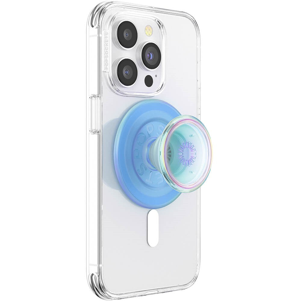 POPSOCKETS PopGrip Opalescent Blue Translucent MagSafe - Stativ och Grepp