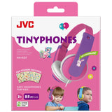 JVC Tinyphones HA-KD7 Børne Headset m. Klistermærker - Max. 85dB - Lyserød / Lilla