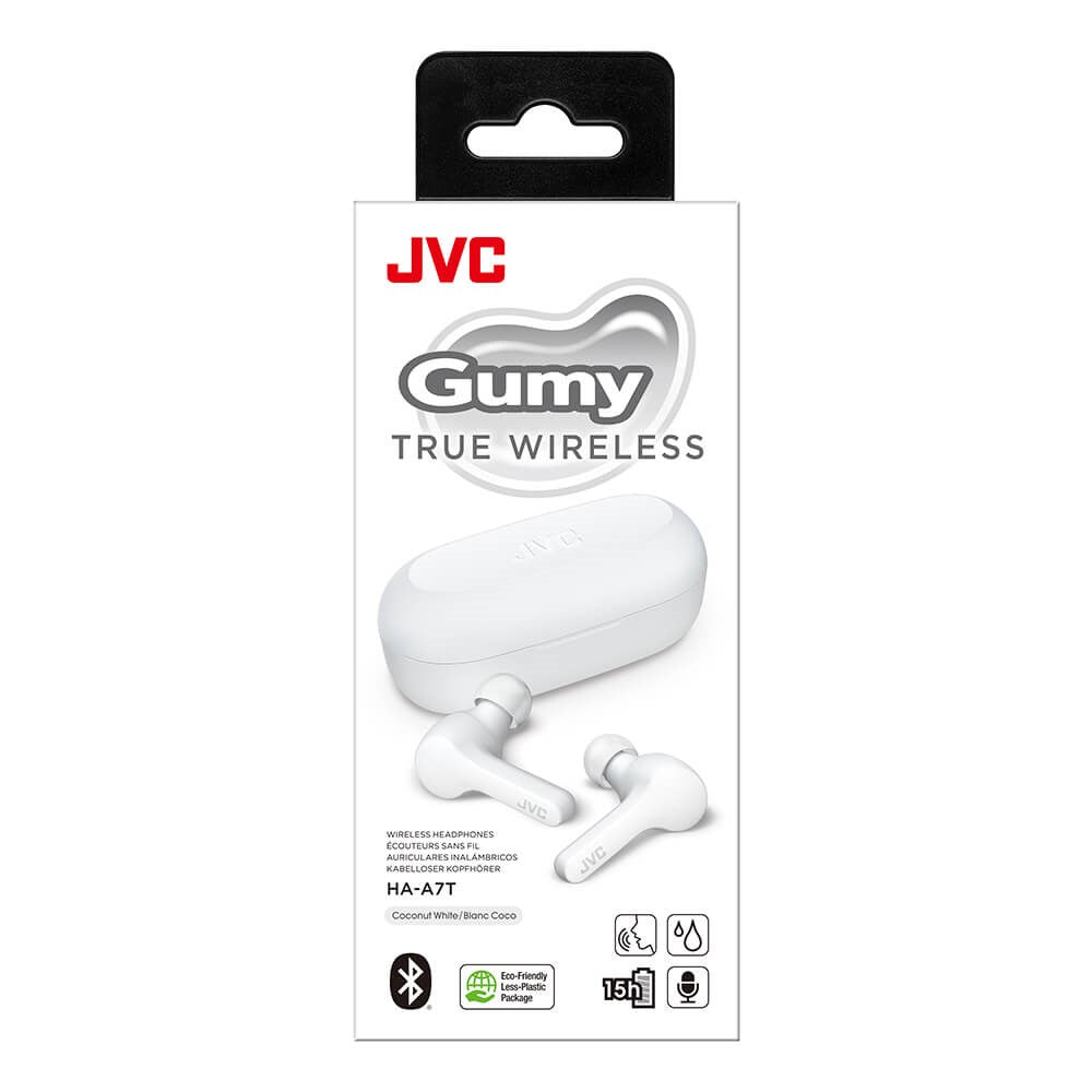 JVC Gumy HA-A7T Trådløse In-Ear Høretelefoner - Hvid