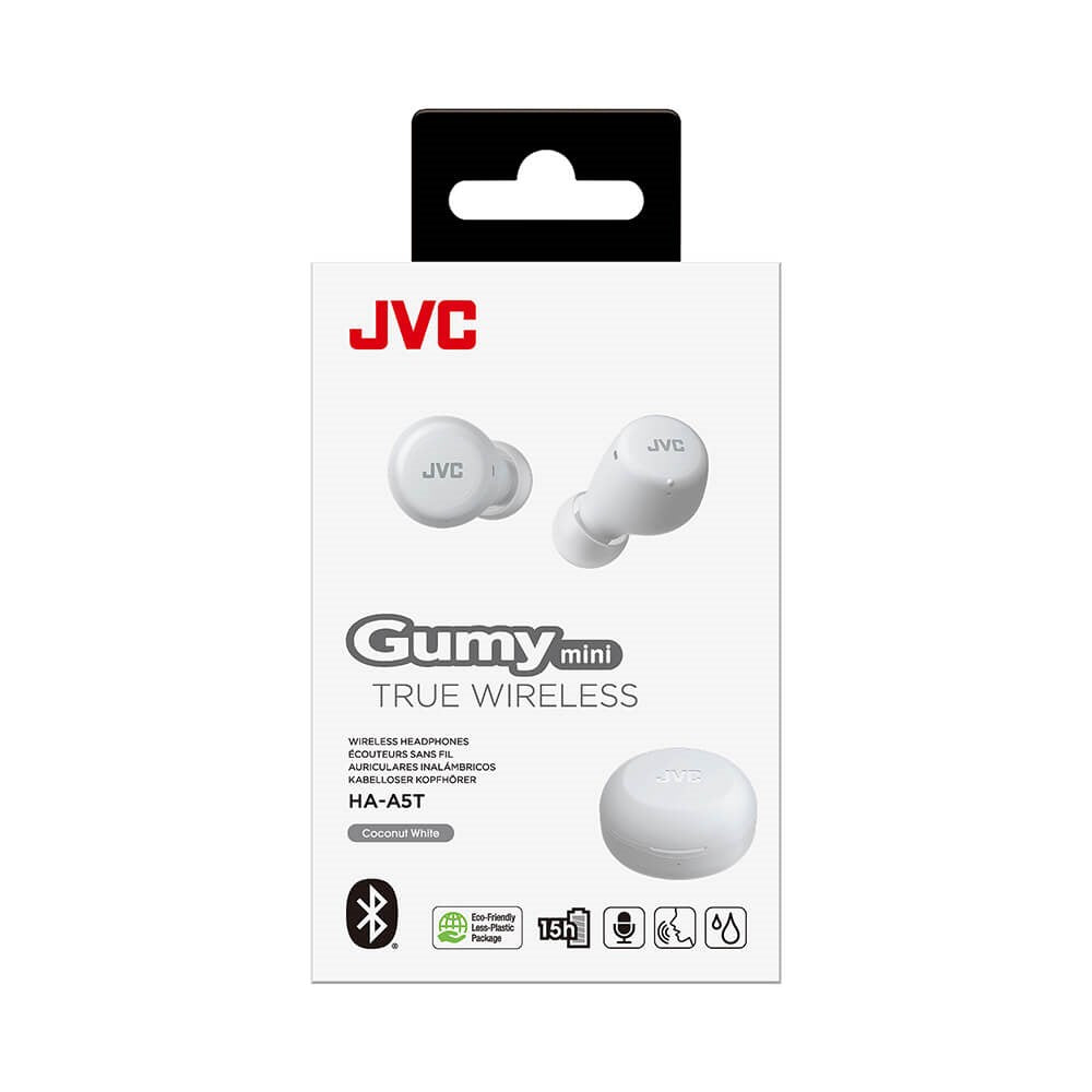 JVC Gumy Mini HA-A5T True Wireless In-Ear Headset - Hvid