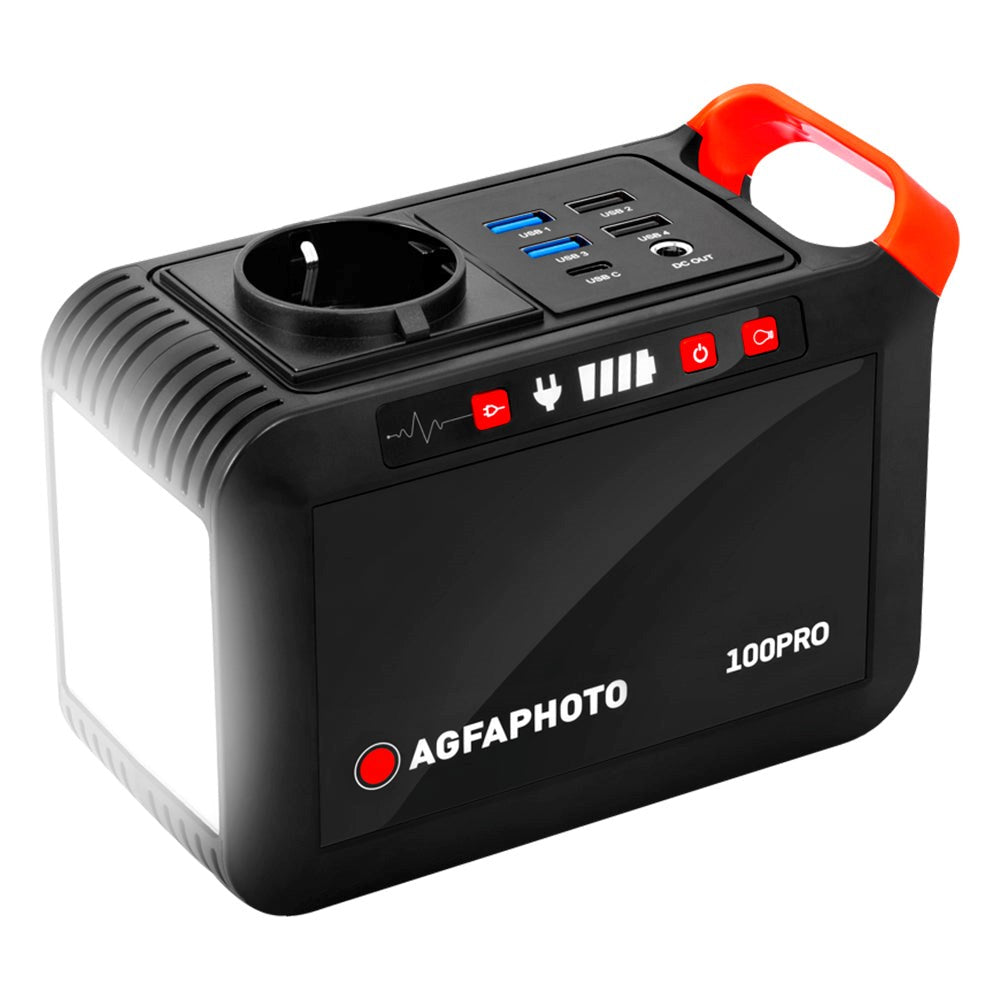 AgfaPhoto Powercube 100Pro Bärbar Powerstation 88.8Wh - Svart