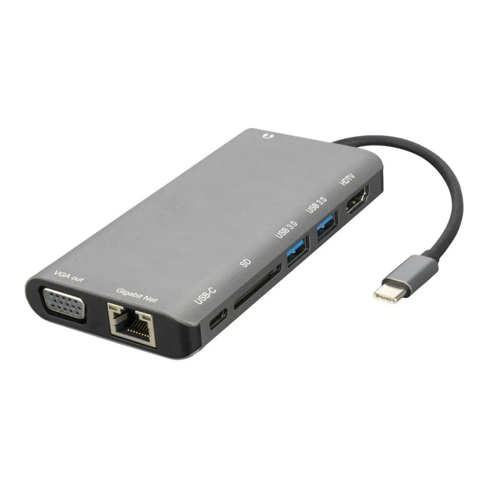 4smarts 8-i-1 USB-C Multi Adapter - Grå