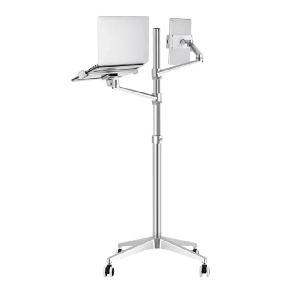 4Smarts Ergofix H17 Universal Stander m. Hjul för smartphone / surfplatta och bärbar dator - silver