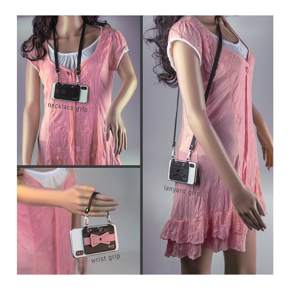 4Smarts Dressup Phone Holder m. Strap & Card Holder - Blommor