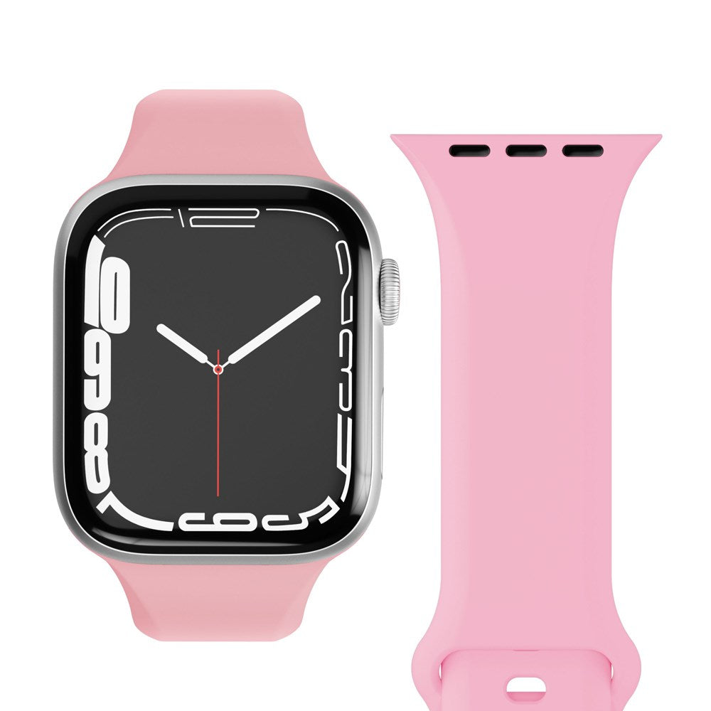 Vonmählen Apple Watch (42/44/SE/45/46/49mm) Classic Band 2 Återvunnet Silikon Rem - Rosa