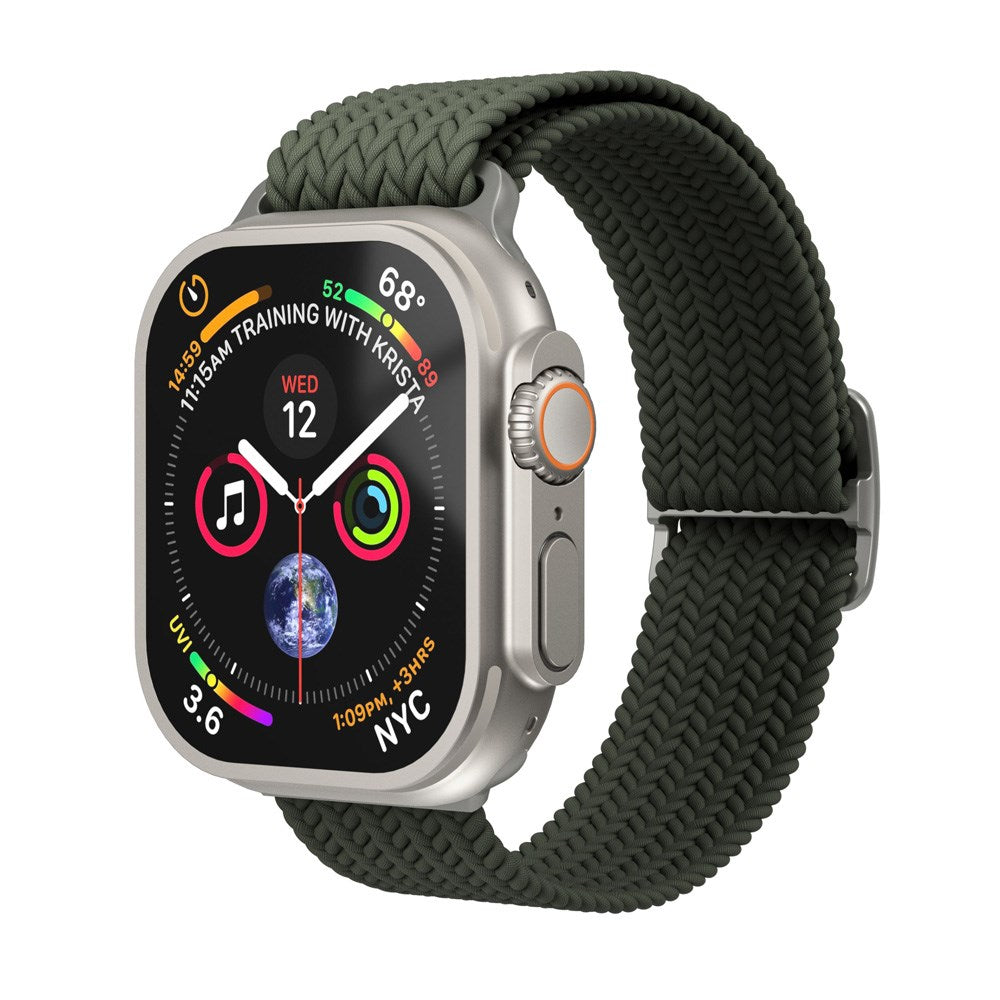 Vonmählen Apple Watch (42/44/45/SE/46/49mm) Woven Loop Nylonrem - Olive