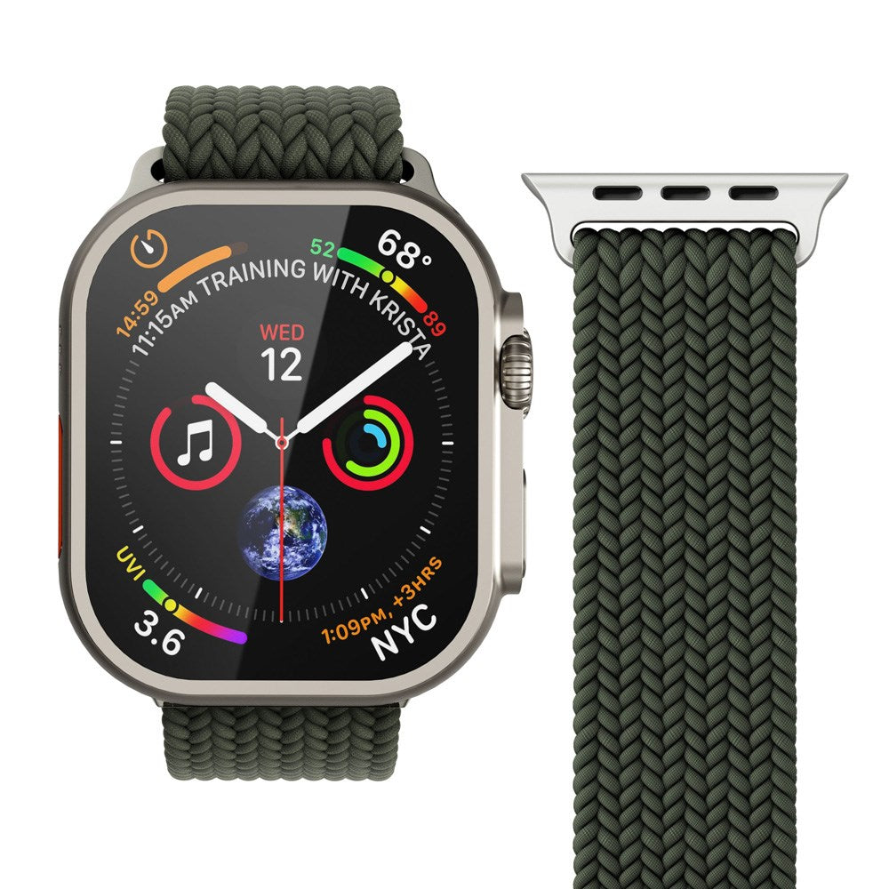 Vonmählen Apple Watch (42/44/45/SE/46/49mm) Woven Loop Nylonrem - Olive