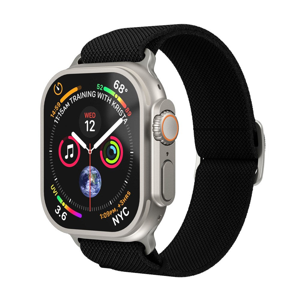 Vonmählen Apple Watch (42/44/SE/45/46/49mm) Classic Nylon Loop Rem - Black