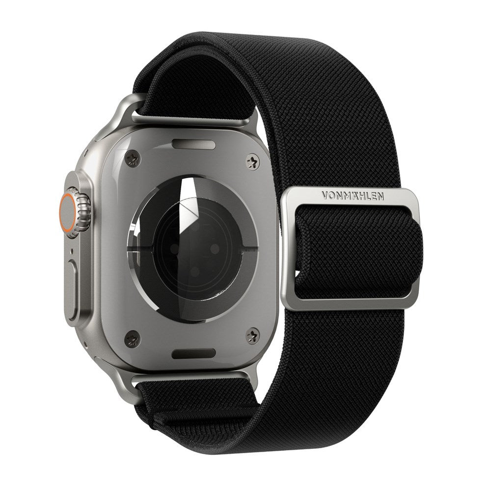 Vonmählen Apple Watch (42/44/SE/45/46/49mm) Classic Nylon Loop Rem - Black