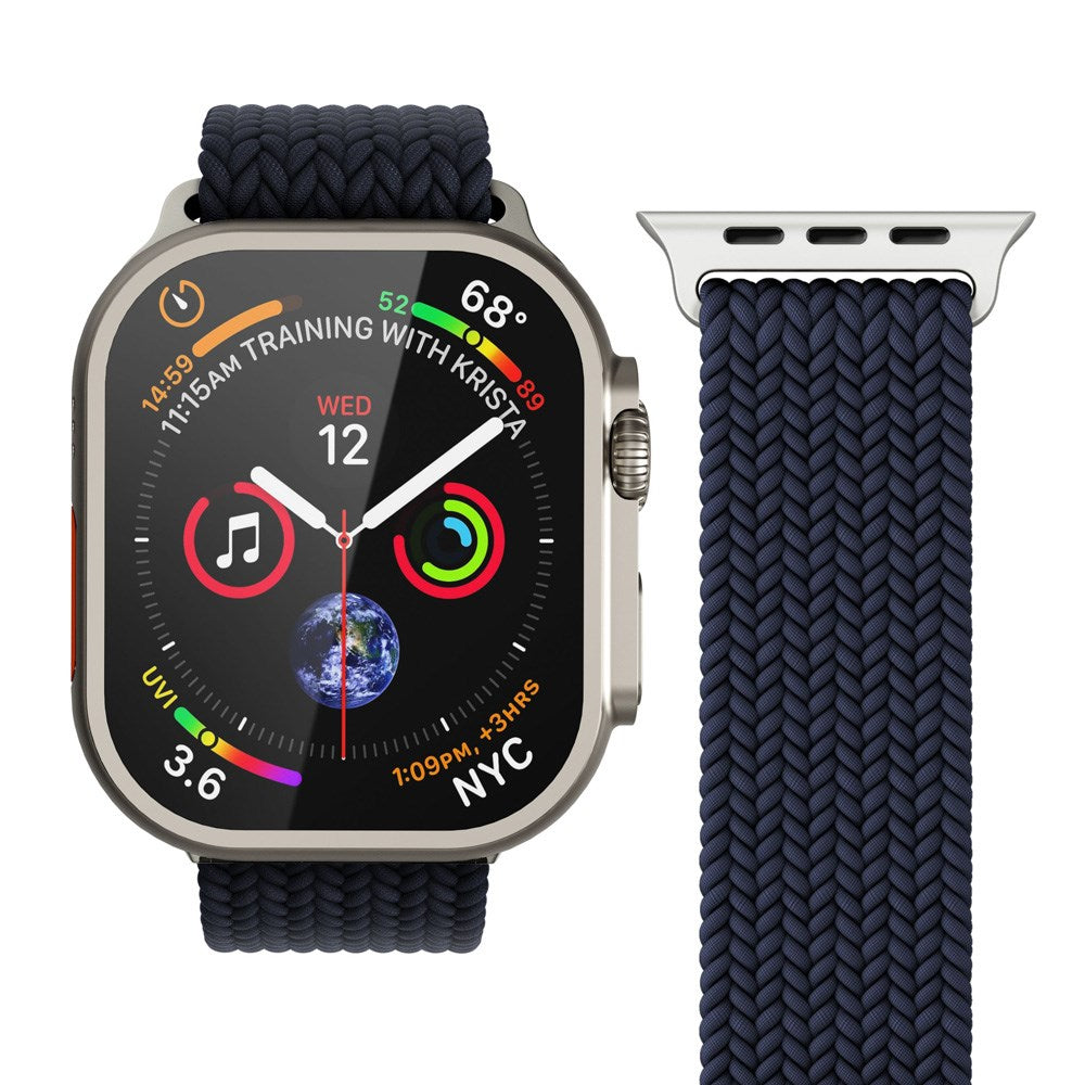 Vonmählen Apple Watch (42/44/45/SE/46/49mm) Woven Loop Nylonrem - Navy