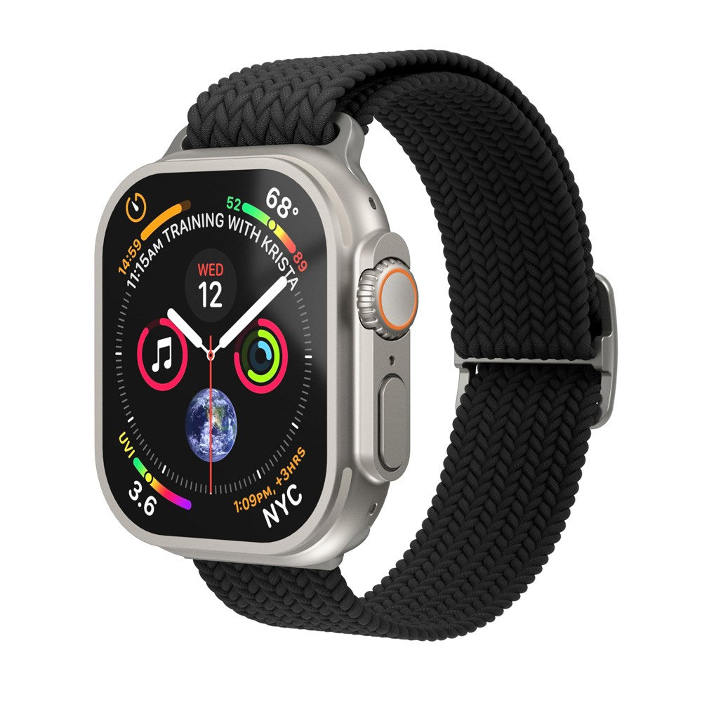 Vonmählen Apple Watch (42/44/45/SE/46/49mm) Woven Loop Nylonrem - Black