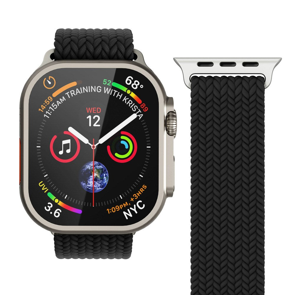 Vonmählen Apple Watch (42/44/45/SE/46/49mm) Woven Loop Nylonrem - Black