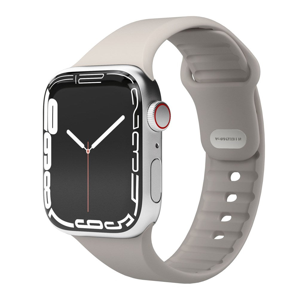 Vonmählen Apple Watch (42/44/SE/45/46/49mm) Classic Band 2 Återvunnet Silikon Rem - Grå