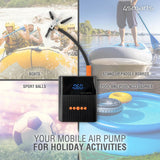 4smarts PitStop+ 8800mAh Powerbank med Kompressor & Ficklampa - Svart