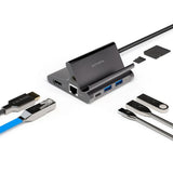 4smarts 7-i-1 USB-C Hub Universellt Stativ för Mobil & Surfplatta - Grå