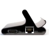 4smarts 7-i-1 USB-C Hub Universellt Stativ för Mobil & Surfplatta - Grå